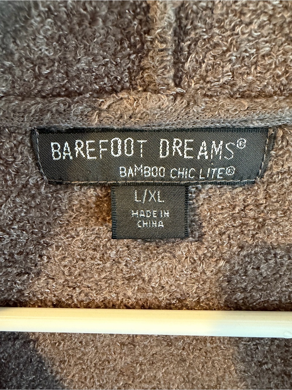 Barefoot Dreams Bamboo Chic Lite L/XLWomen's Taupe Open Hi/Lo Cardigan - Picture 5 of 5